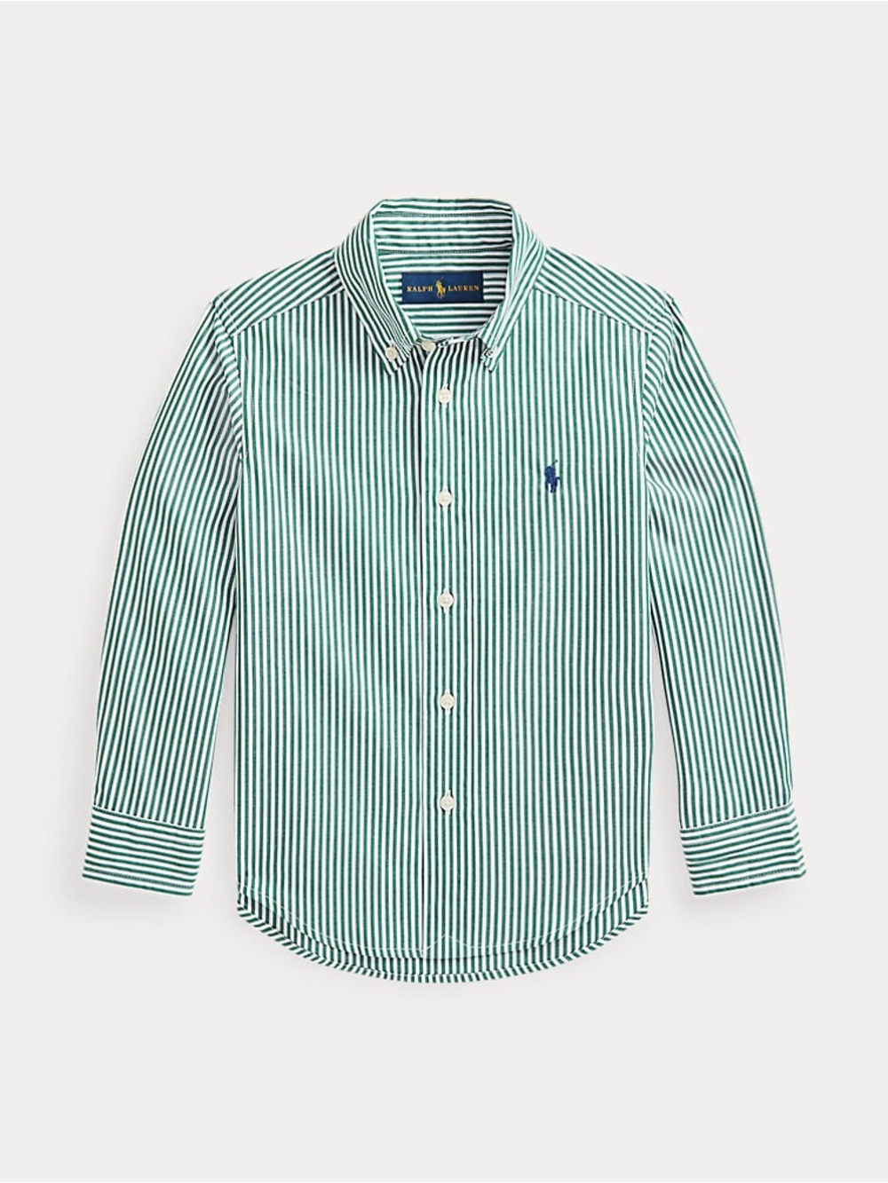 Ralph Lauren Striped Cotton Poplin Shirt Button Down Up Boys Toddler 4 Preppy